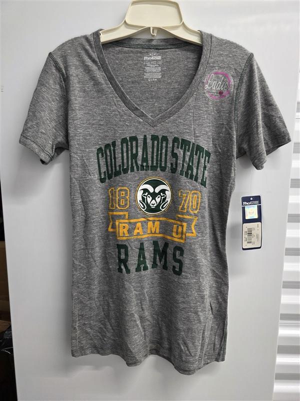 NWT Pro Edge M Colorado State Rams Women's V neck T Shirt 136096