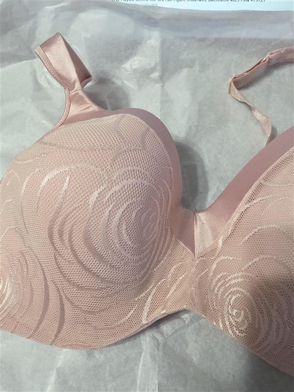 NWOT Playtex Secrets 42D Full-Figure Underwire Balconette 4823 Pink 136105