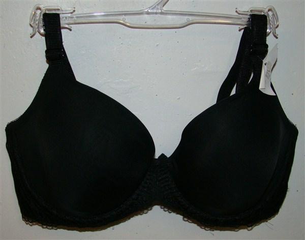 NWT Wacoal La Femme 32c T-Shirt Black 853117 Underwire Bra Free Shipping 136115