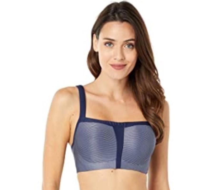 NWT Le Mystere 36DD Hi Impact Full Support Underwire Sport Bra 920 Stripe 136144