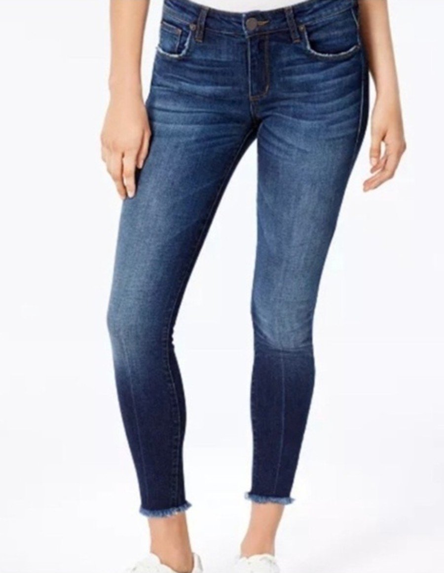 NWT sts Blue 26 EMMA Raw Hem Dark Blue Jeans 136174