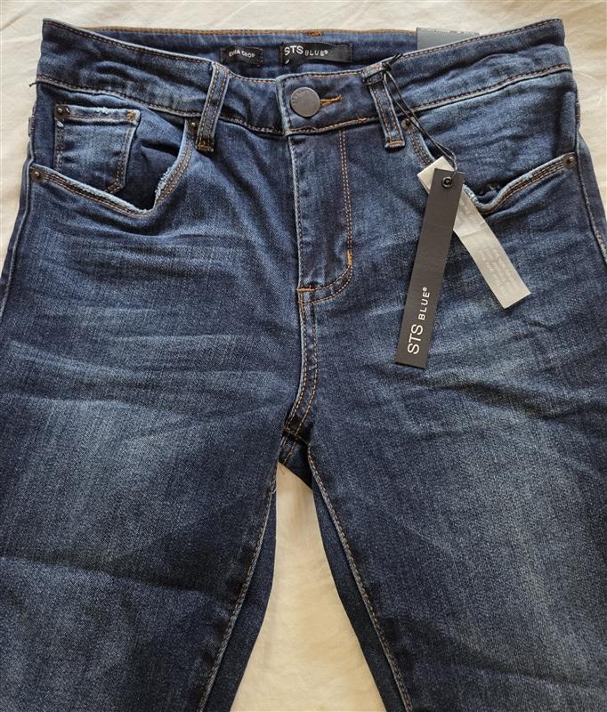 NWT sts Blue 26 EMMA Raw Hem Dark Blue Jeans 136174