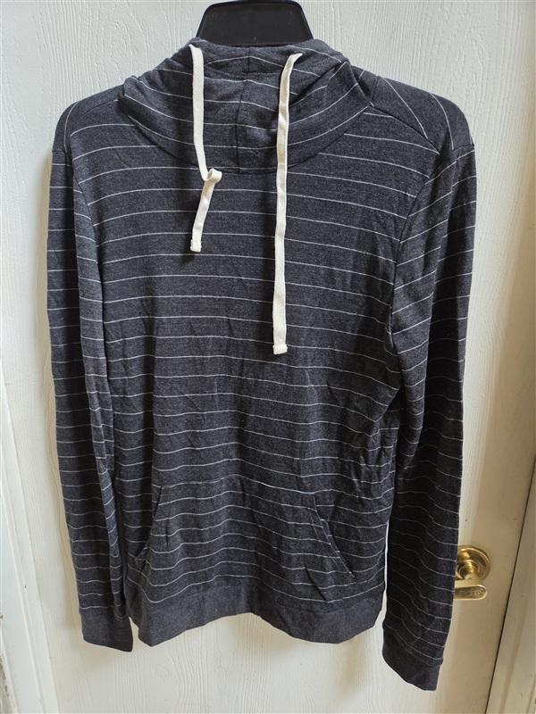 NWT Workshop Republic Clothing SMALL Gray Striped Super soft Hoodie 136175