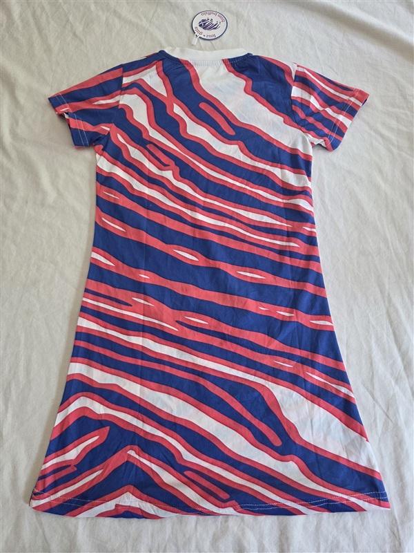 NWT Four Girls Buffalo Bills L Red Blue White Stripe Child Dress 136182