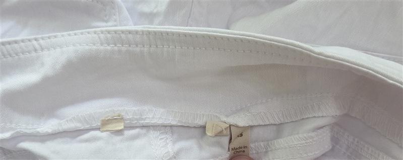 PO Soft Surroundings XS Super Sleek White Pull On BooT Cut Pants 136191