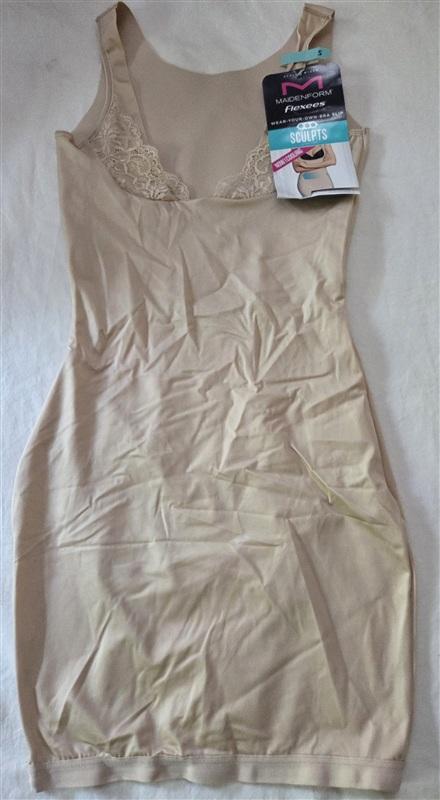 NWT Maidenform S WYOB Full Slip With Lace W1269 Beige 136195