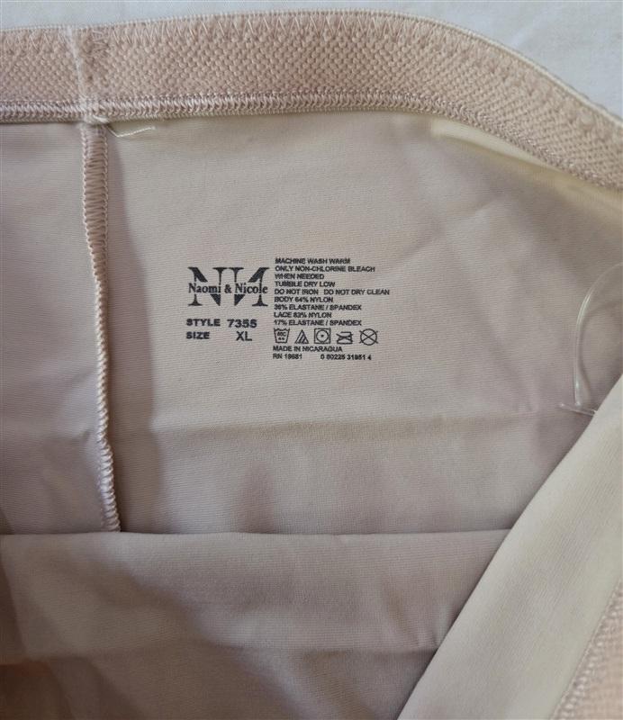 NWOT Naomi Nicole XL Little Lace a Lot of Shape Hi-Waist Brief 7355 Beige 136197