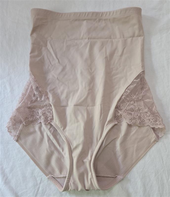 NWOT Naomi Nicole XL Little Lace a Lot of Shape Hi-Waist Brief 7355 Beige 136197
