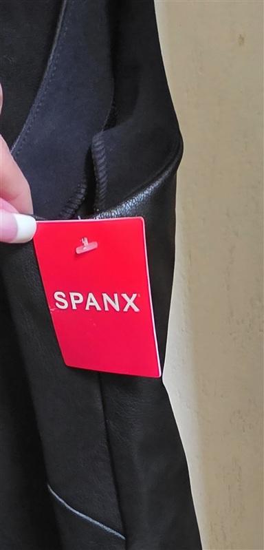 NWT Spanx XL Faux Leather Sleeveless Sheath Dress Black Stretch 20392R 136201