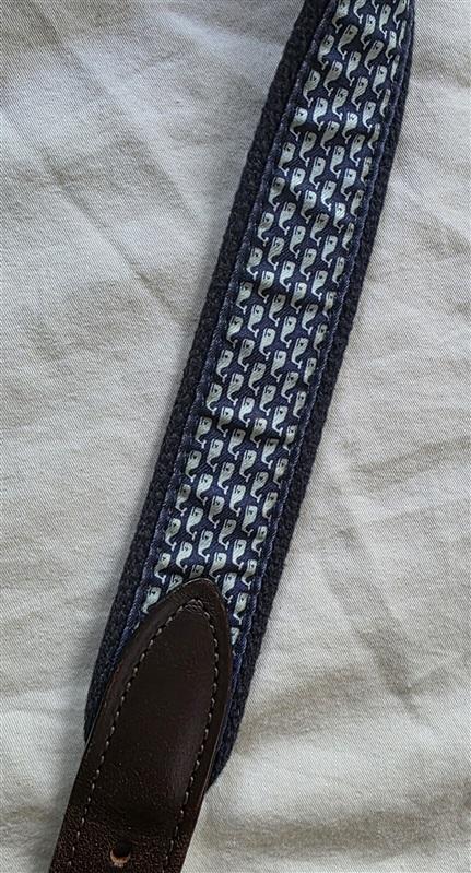 PO Vineyard Vines Shep & Ian 28 Prep School Blue Whale Brown Belt 136202