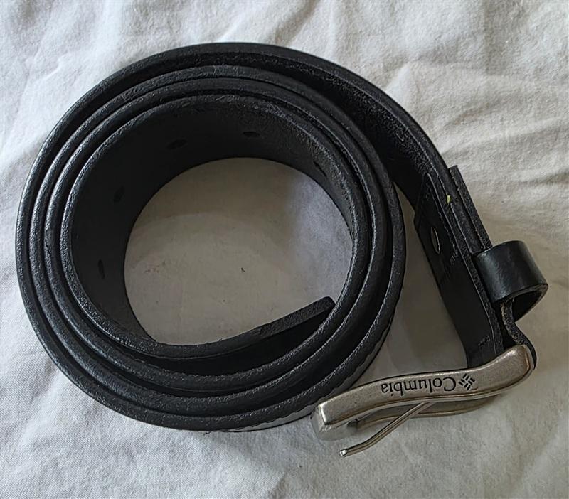PO Columbia Sportswear L 38-40 Black Leather Belt Men 136204