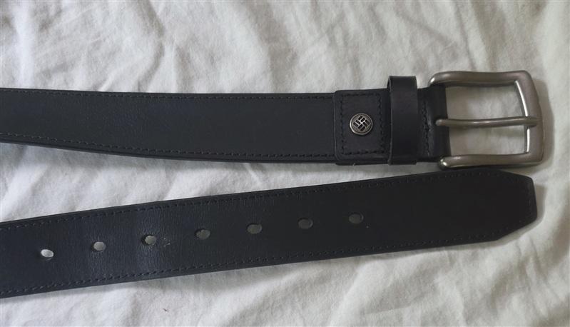PO Columbia Sportswear L 38-40 Black Leather Belt Men 136204
