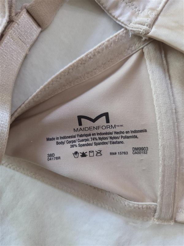 NWTD Maidenform 38D Love the Lift Strapless Push-Up Bra DM9903 Beige 136208