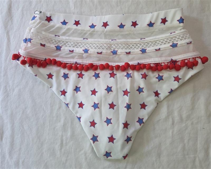 NWT Tularosa M Pom Pom Red White And Blue Star Spangled Bottom 136209