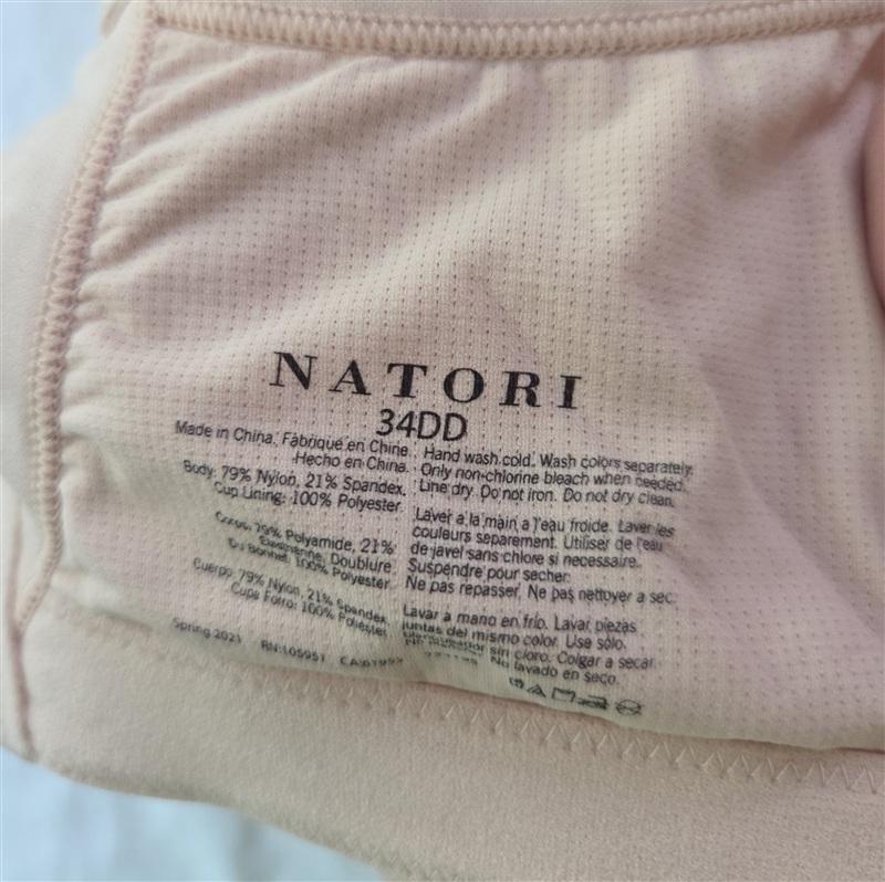 NWOT Natori 34DD Convertible Contour Wireless Sports Bra 723195 Peach 136210