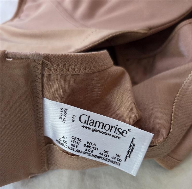 NWOT Glamorise 44DD Elegance Comfort Straps Wonderwire Bra 1240 Toffee 13621
