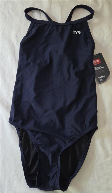 NWT TYR 28 Tyreco Solid Diamond Fit Swimsuit Blue 136215