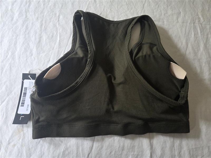 NWT Interval M Enhearten Yoga Sports Bra Stretch Gym Green 136223