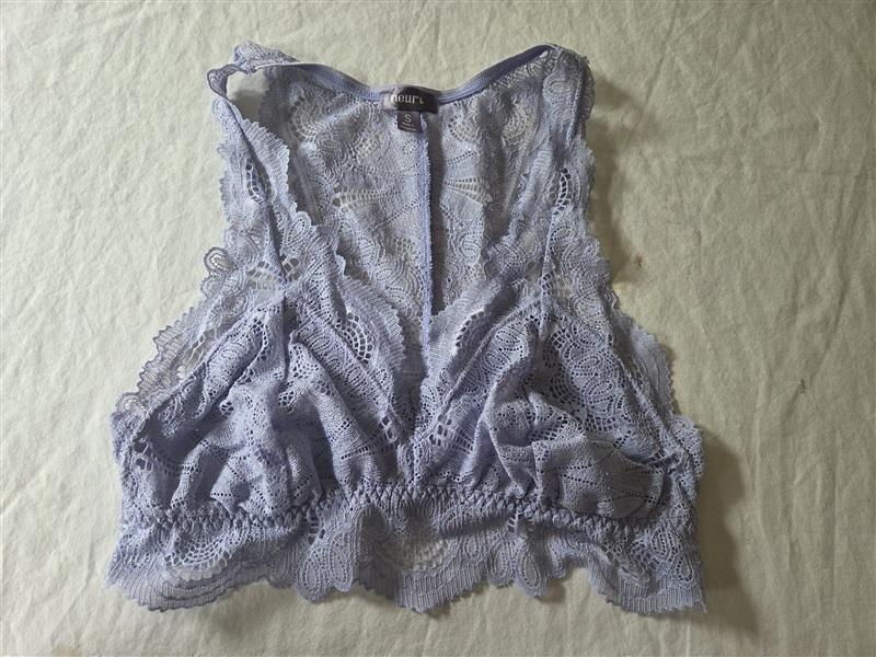 NWT Fleur't S Belle Époque Lace T-Back Bralette Purple 136226
