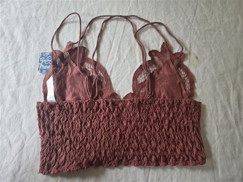 NWT Intimately Free People XS Copper Brown Bralette Lace 136230