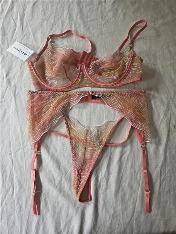 NWT Oh La La Cheri L Sunny by Belle Lacet Lingerie Set 136232