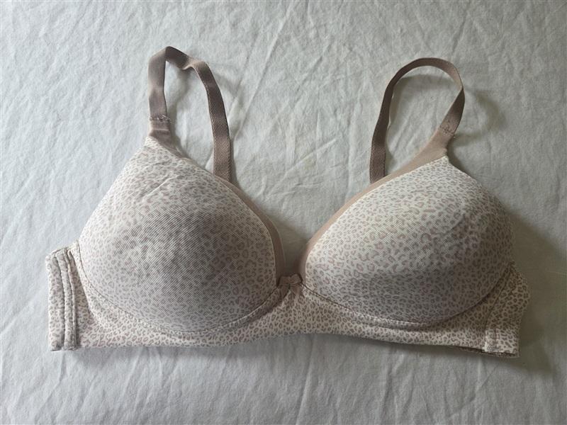 NWOT Warners 34B Invisible Bliss Cotton Wirefree Bra Lift RN0141A Cheetah 136234