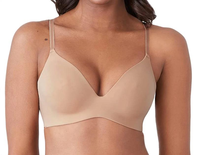 NWT Wacoal 36C Final Effect Contour Plunge Underwire Bra 853337 Beige 136235