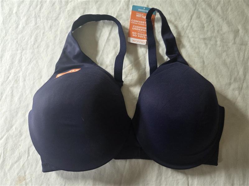 NWT Warners Bra 38D This is Not a Bra Underwire Contour Bra RA4411A Blue 136236