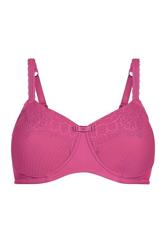 NWt Amoena Fiona 40D Mastectomy Wire-Free Bra Pink Lace 136237
