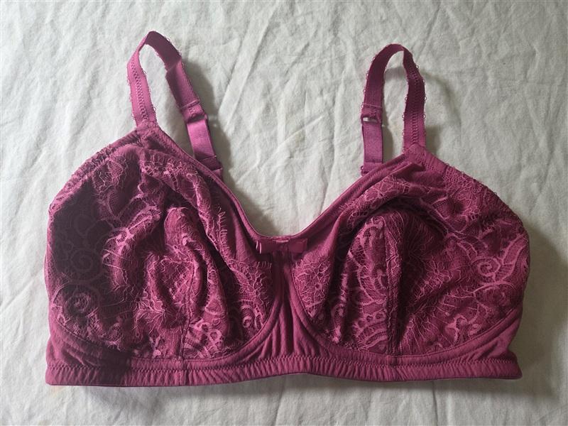NWt Amoena Fiona 40D Mastectomy Wire-Free Bra Pink Lace 136237