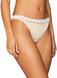 NWOT Heidi Klum Beige Scallop Thong XL H37-1167B Lace 136241