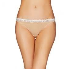 NWOT Heidi Klum Beige Scallop Thong XL H37-1167B Lace 136241
