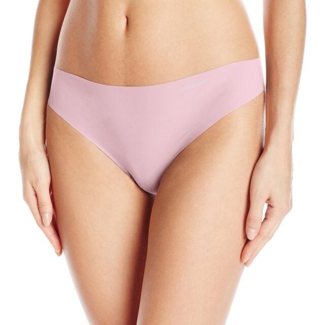 NWT Calvin Klein S Invisibles Microfiber Thong Panty D3428 pink 136248
