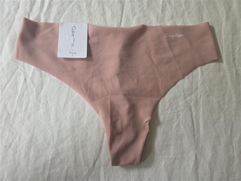 NWT Calvin Klein S Invisibles Microfiber Thong Panty D3428 pink 136248