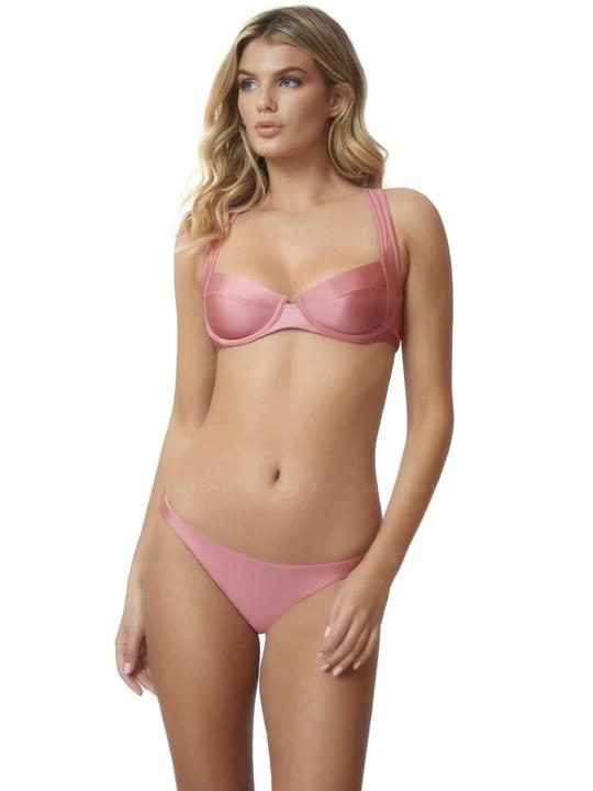 NWOT Pilyq M Perla Underwire Bikini Swim Top Neon Orange 136254