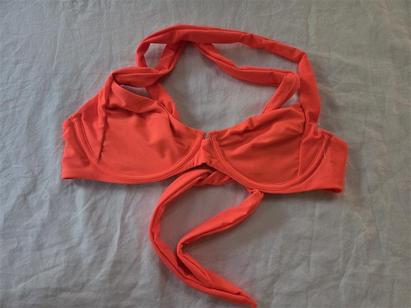 NWOT Pilyq M Perla Underwire Bikini Swim Top Neon Orange 136254