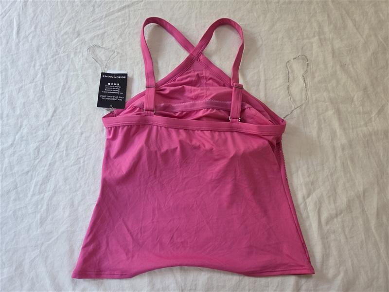 NWT MICHAEL KORS Boston Proper M Glamour Tankini Top Pink Rhinestone 136258
