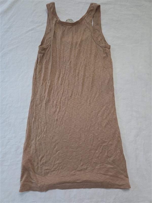 NWOT Michael Stars OS Boyfriend Supima Scoop Neck Tank Top Brown 136273