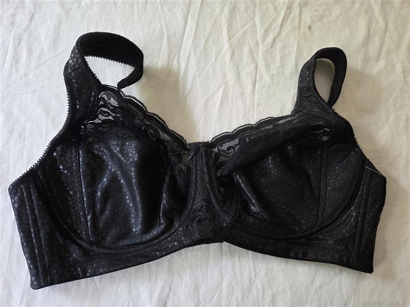 NWOT Carnival 44DD Full Figure Floral Lace Underwire Bra 511 Black 136277