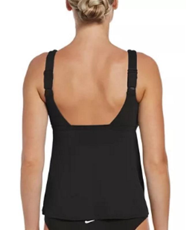 NWT Nike Lg Swim Essential Tankini Top Black 136279