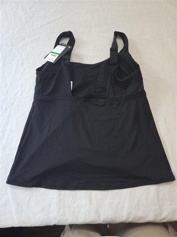NWT Nike Lg Swim Essential Tankini Top Black 136279