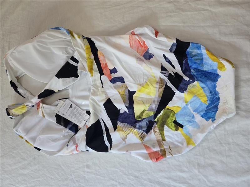 NWT Calia 12 Cutout Twist Halter Collage One-Piece Swimsuit 136282