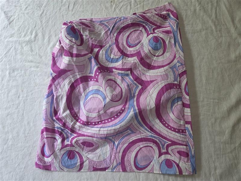 NWT Aqua Swim O/S Cotton Wrap Mod Skirt Swimsuit Cover Up Pink Purple 136285