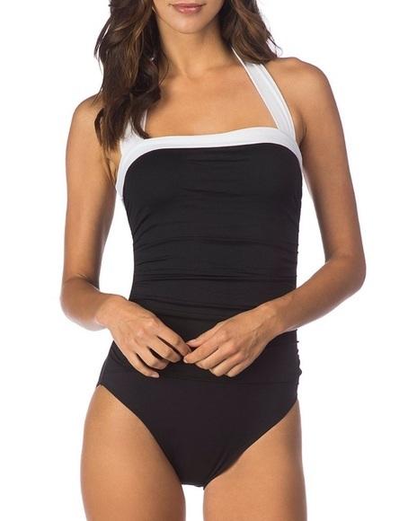 NWT Ralph Lauren Bel Aire 8 Solid Halter Bandeau One-Piece Swimsuit 136292