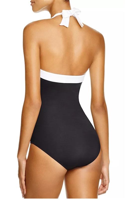 NWT Ralph Lauren Bel Aire 8 Solid Halter Bandeau One-Piece Swimsuit 136292