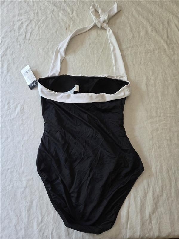 NWT Ralph Lauren Bel Aire 8 Solid Halter Bandeau One-Piece Swimsuit 136292
