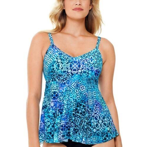 NWT Swim Solutions Santorini SZ 18 Scoop Underwired Tankini Swim Top 136312