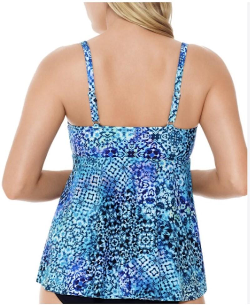 NWT Swim Solutions Santorini SZ 18 Scoop Underwired Tankini Swim Top 136312