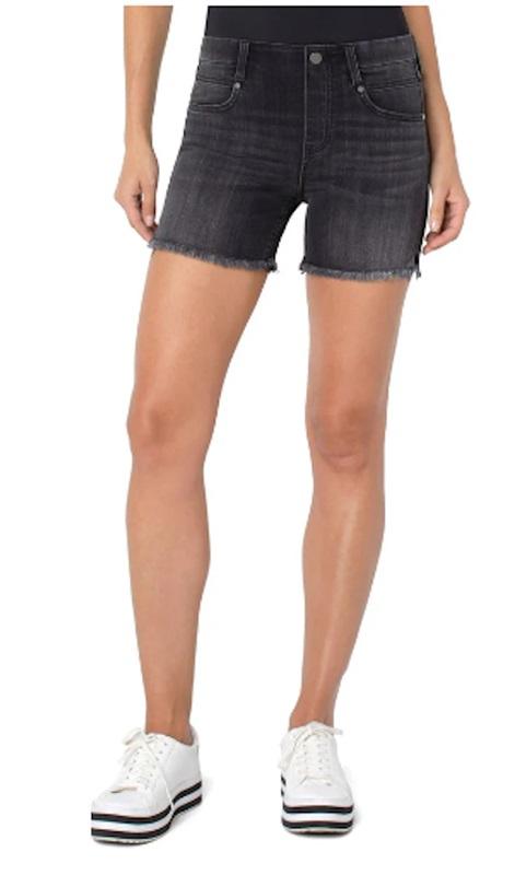 NWT Liverpool 16W Gia Glider Pull ON Charcoal Jean Shorts 136321