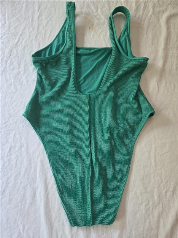 NWOT Good American 2X 3X LayOut 1PC Swimsuit Green 136330